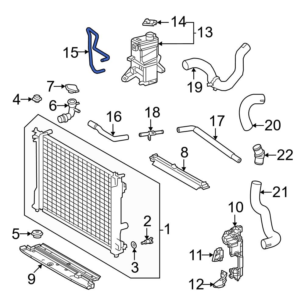 Lexus OE 1626725050 Engine Coolant Bypass Hose
