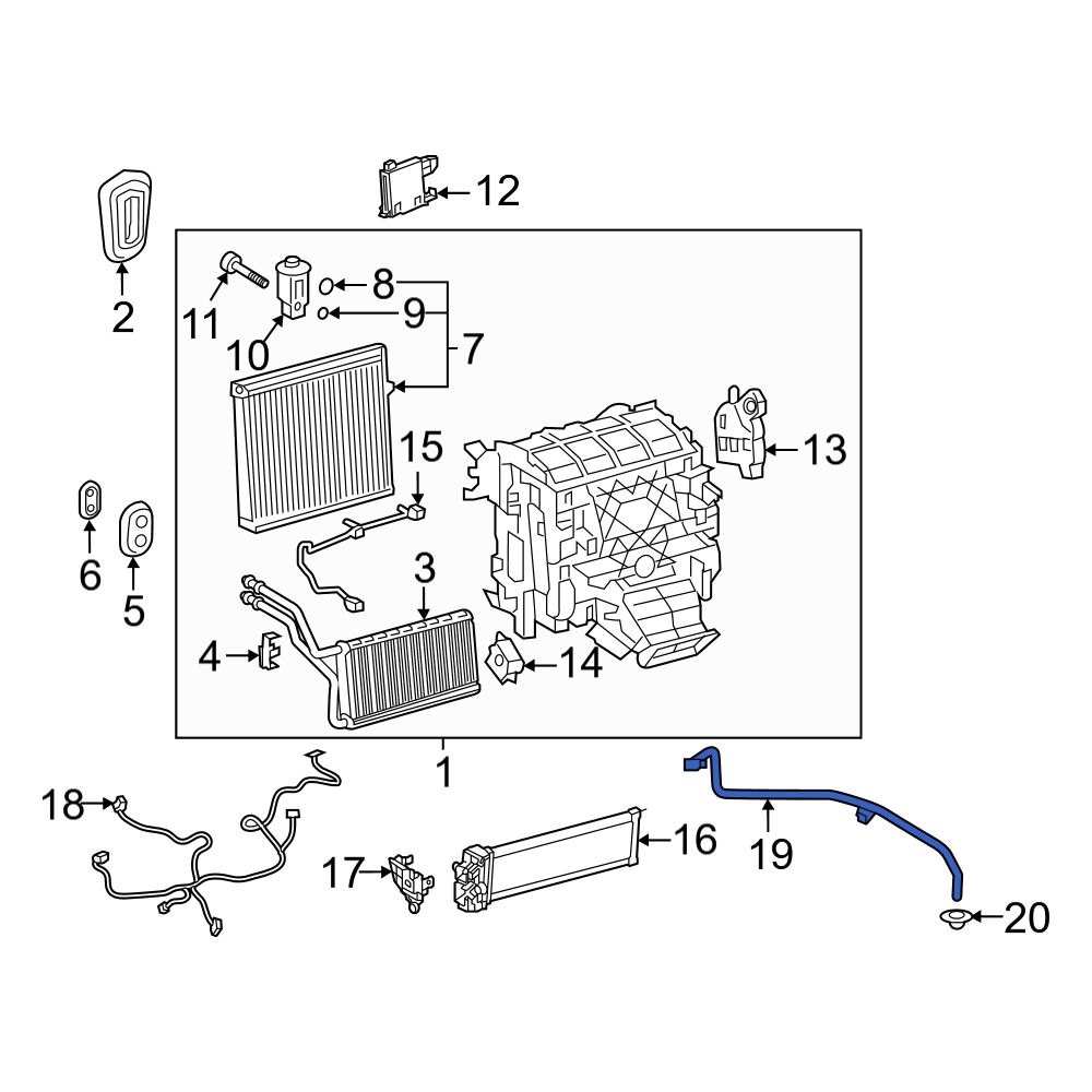Lexus OE 8853978030 A/C Evaporator Drain