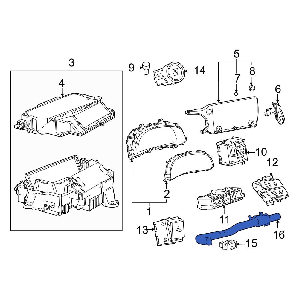 Lexus OE 8720178100 Cabin Air Temperature Sensor Aspirator Tube