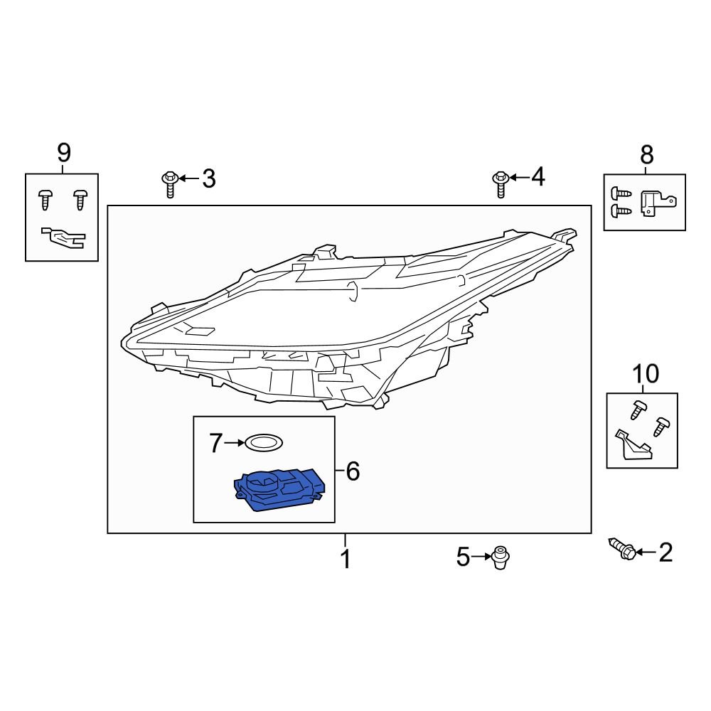 Lexus OE 810160E580 Front Headlight Control Module