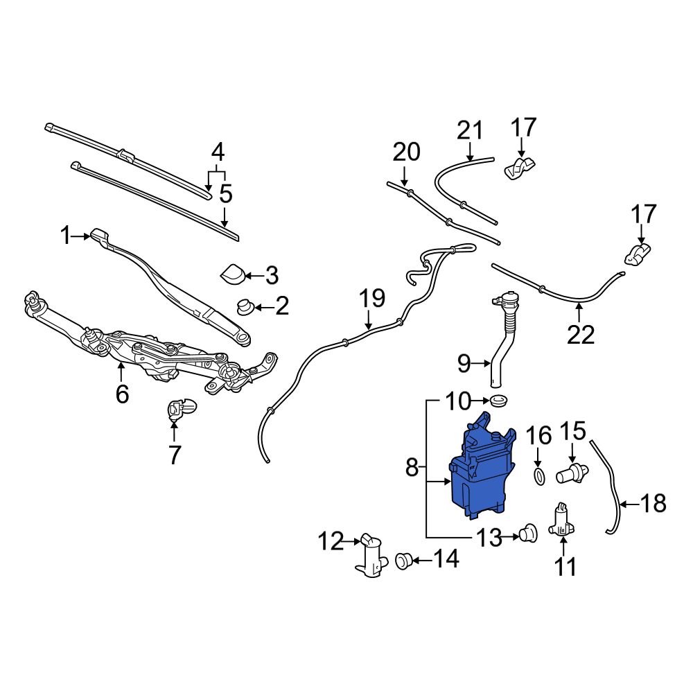 Lexus OE 853150E180 - Washer Fluid Reservoir