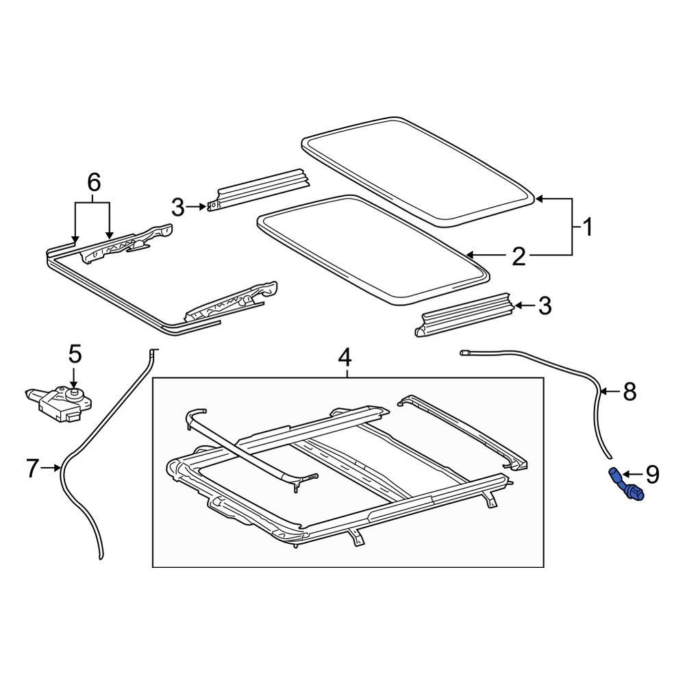 Lexus OE 6366906030 Sunroof Drain Hose Grommet
