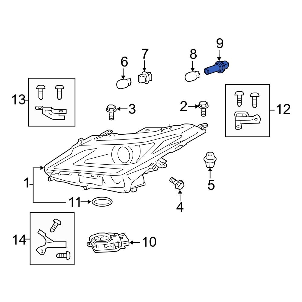 Lexus OE 9007560089 Front Side Marker Light Socket