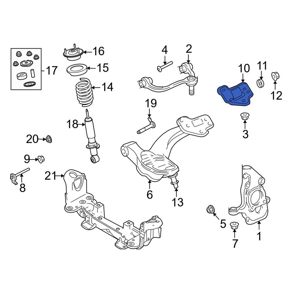 Lincoln OE 9W1Z5A486A Front Left Suspension Control Arm Bracket