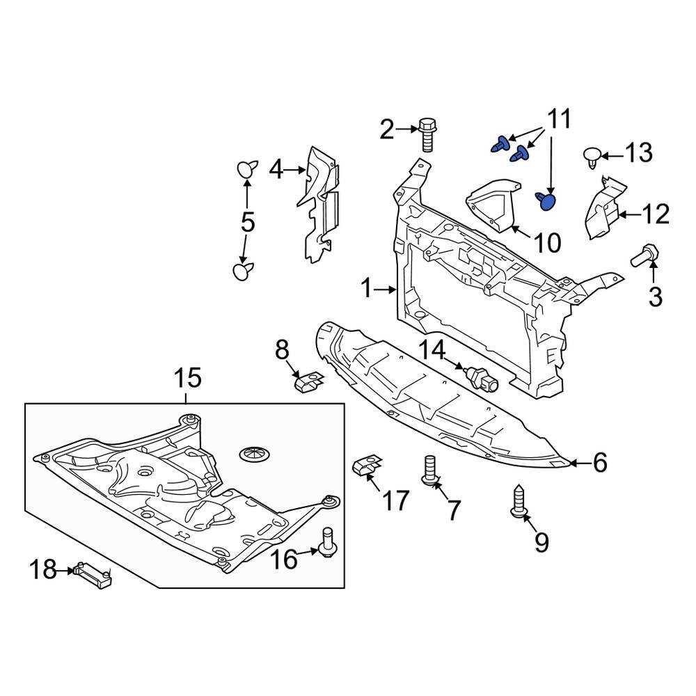 Lincoln OE W705681S300 - Fender Liner Retainer