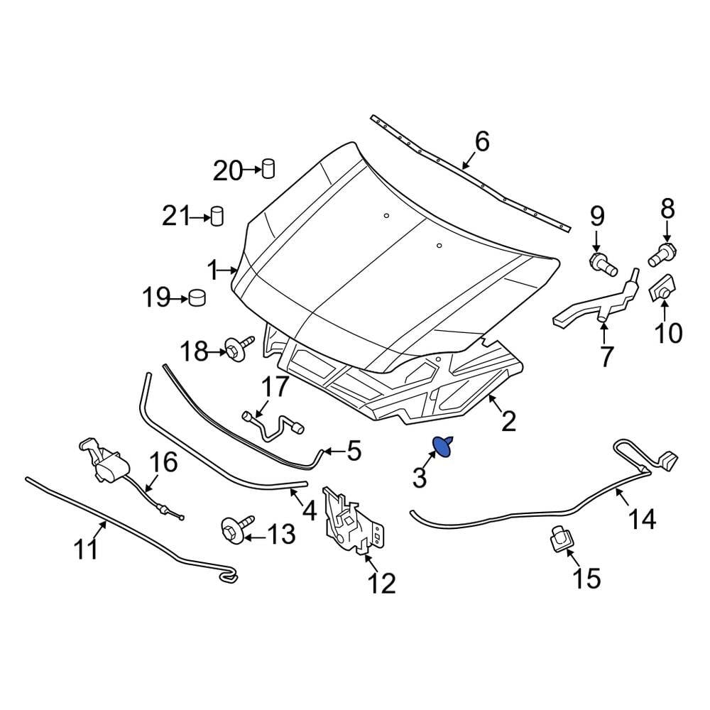 Lincoln OE W708633S300 - Fender Liner Retainer