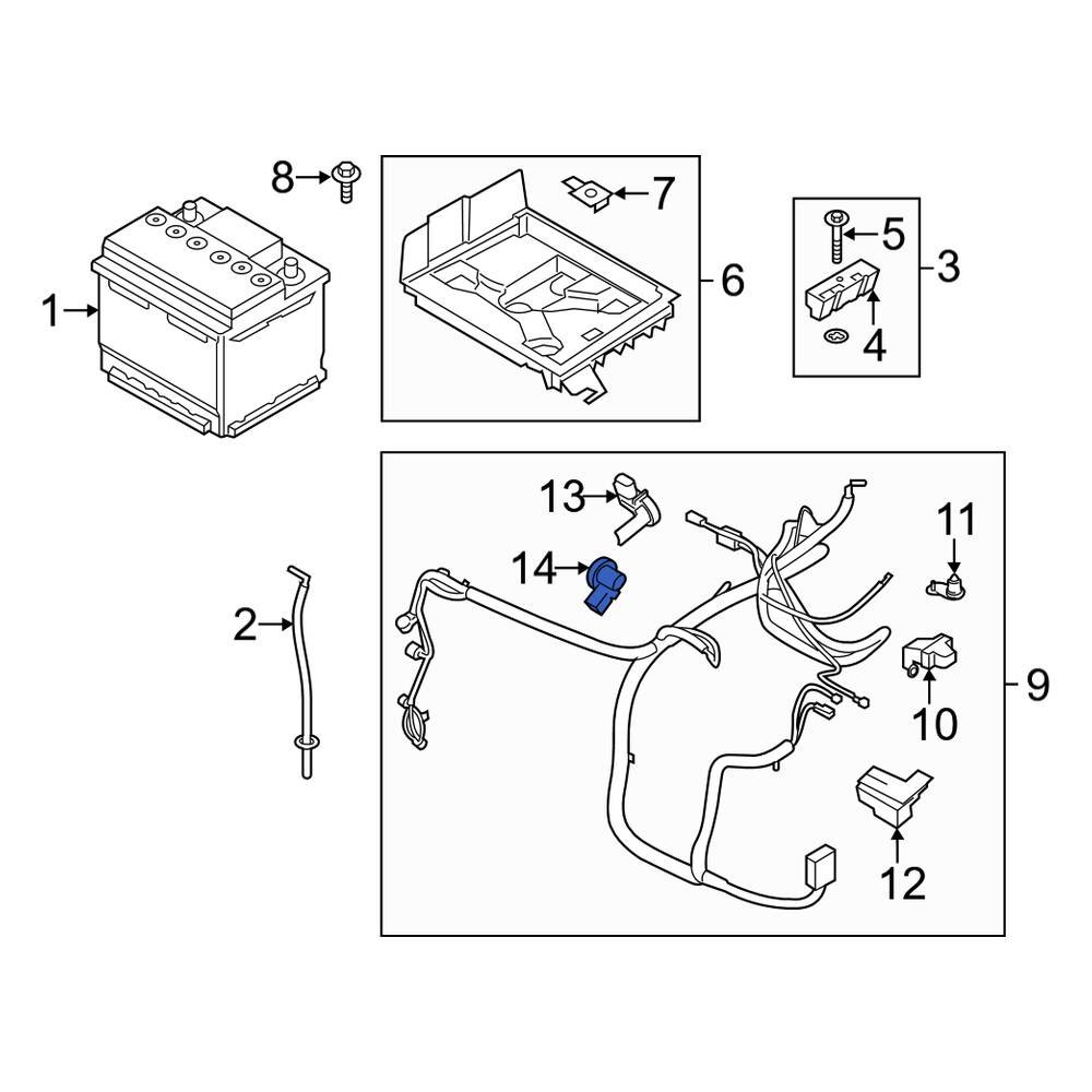 Lincoln OE BT4Z14B357C - Battery Temperature Sensor