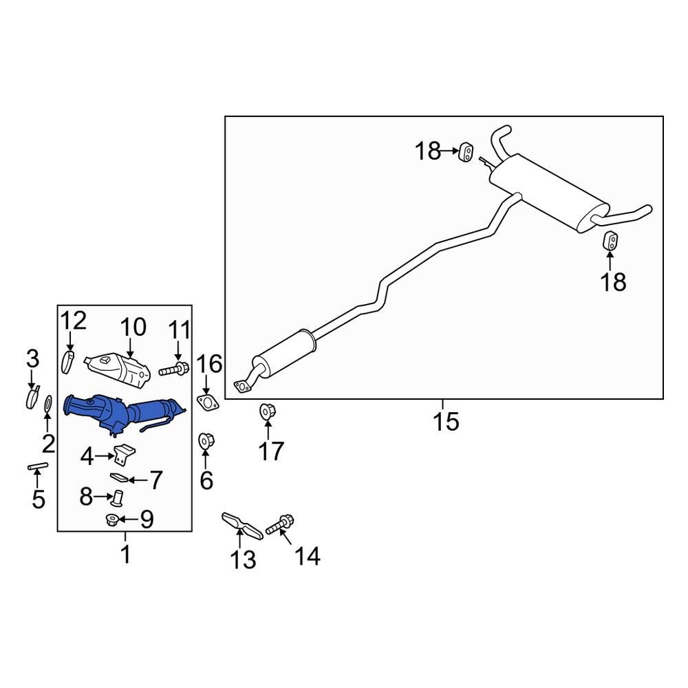 Lincoln OE DG9Z5E212A Catalytic Converter