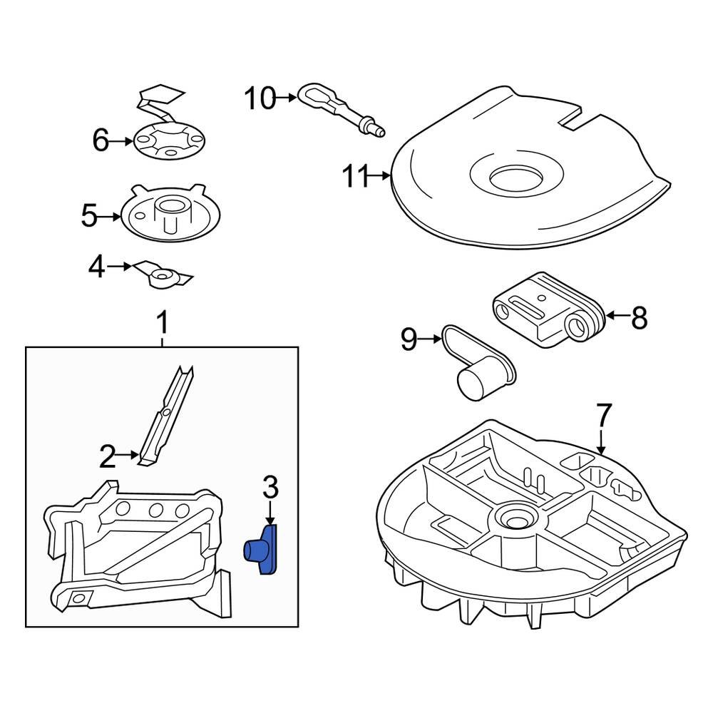 Lincoln OE HP5Z17A038A Floor Jack Bracket