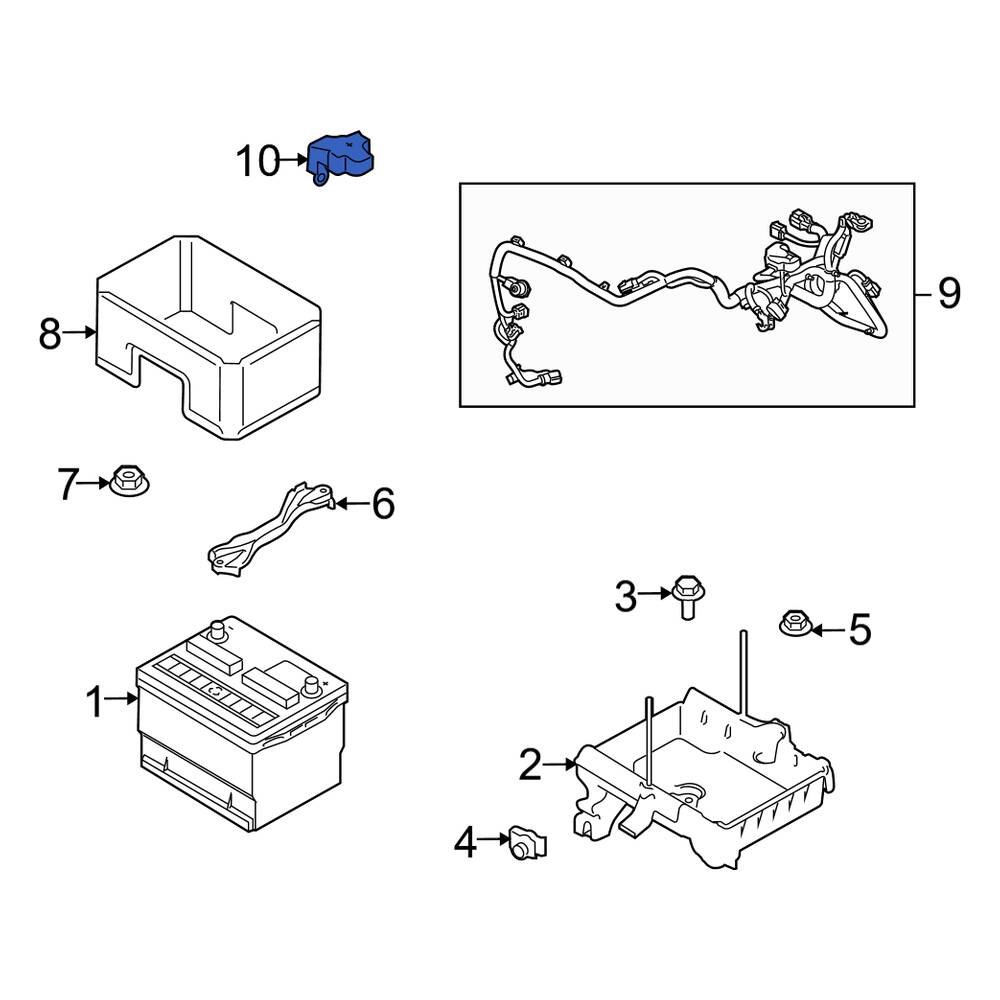 Lincoln OE AA5Z14277A Battery Terminal Cover