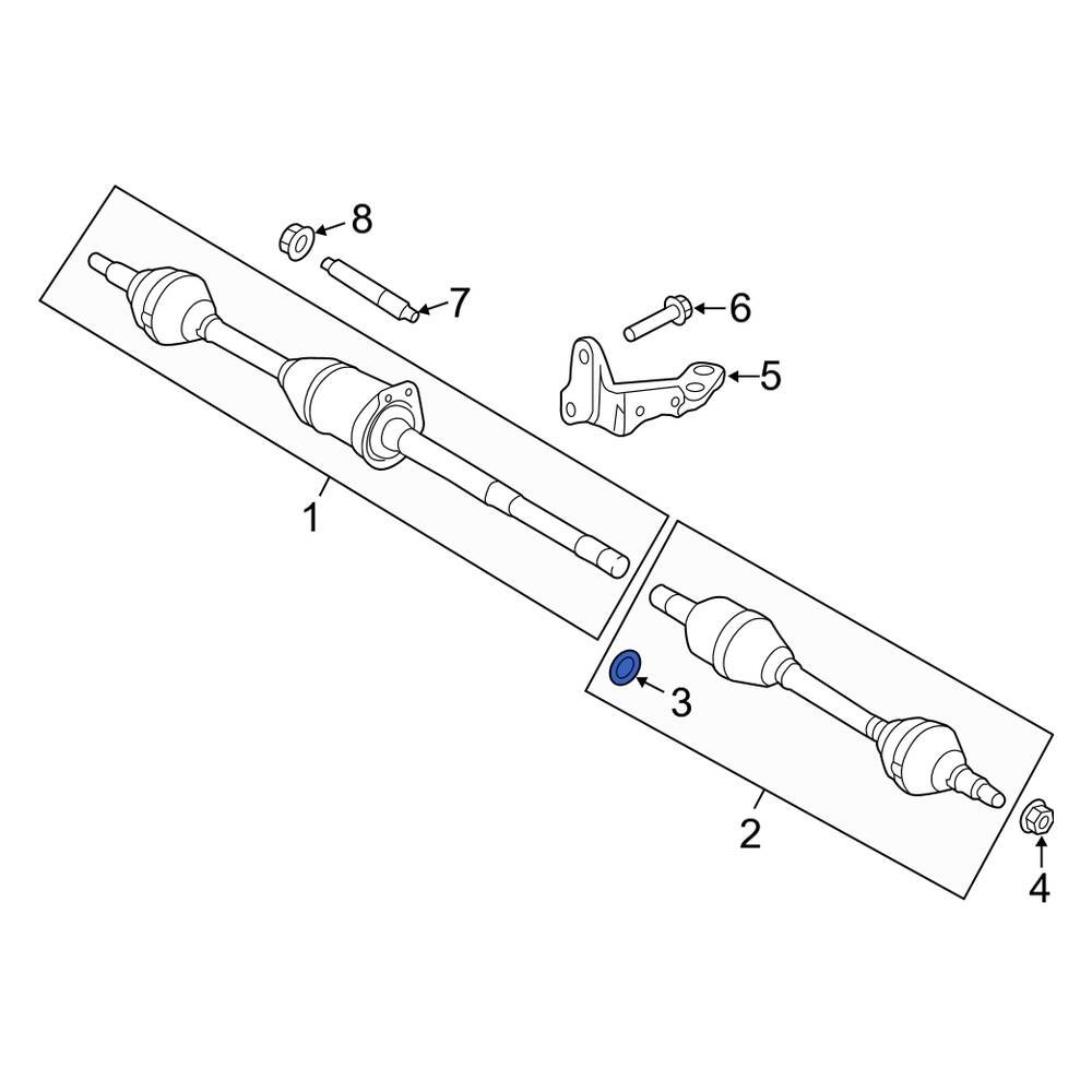 Lincoln OE BB5Z4B422A Left CV Axle Shaft Retaining Ring