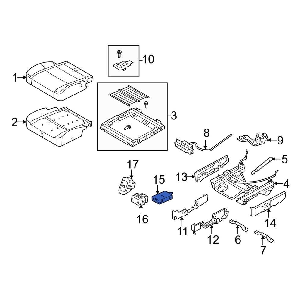 Lincoln OE 9U5Z14C724A Front Seat Heater Control Module