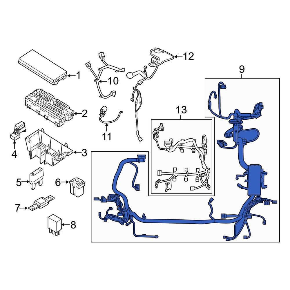 Lincoln OE GJ7Z14290BG Front Engine Compartment Wiring Harness