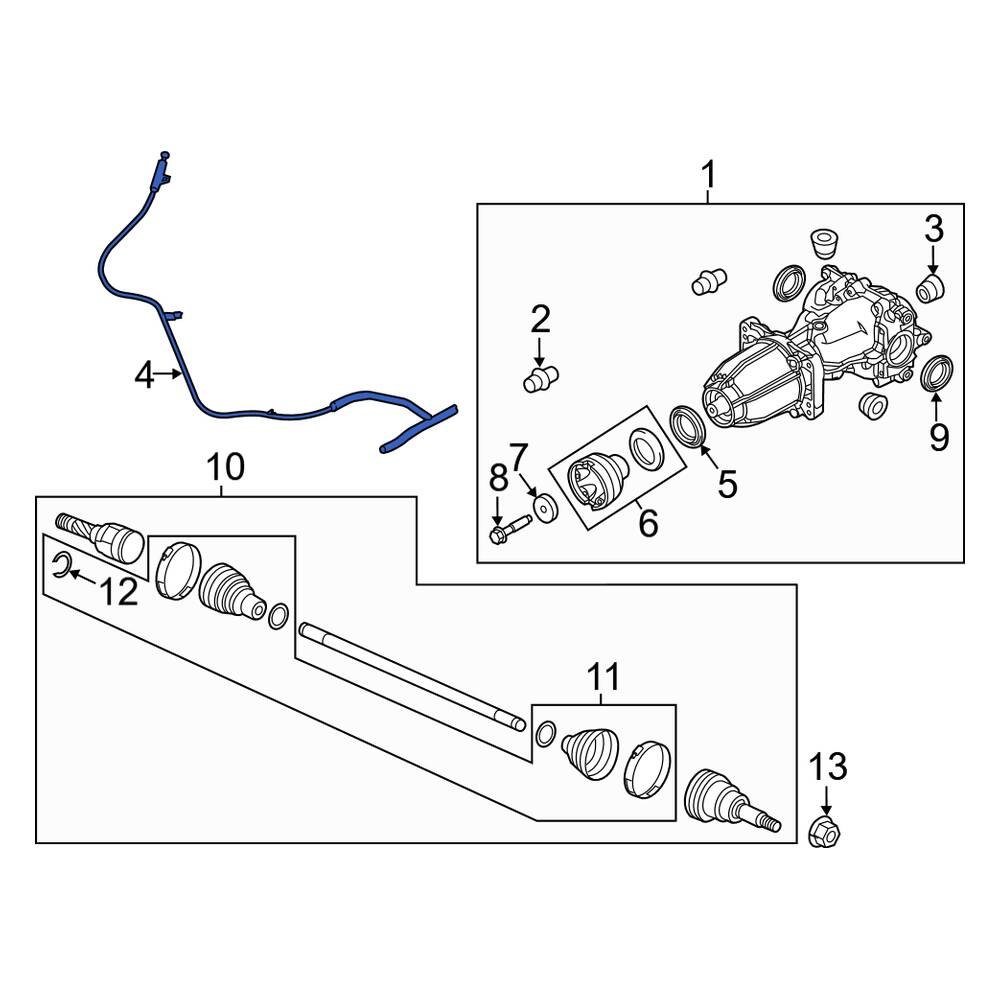 Lincoln OE CV6Z4022A Rear Differential Vent Hose