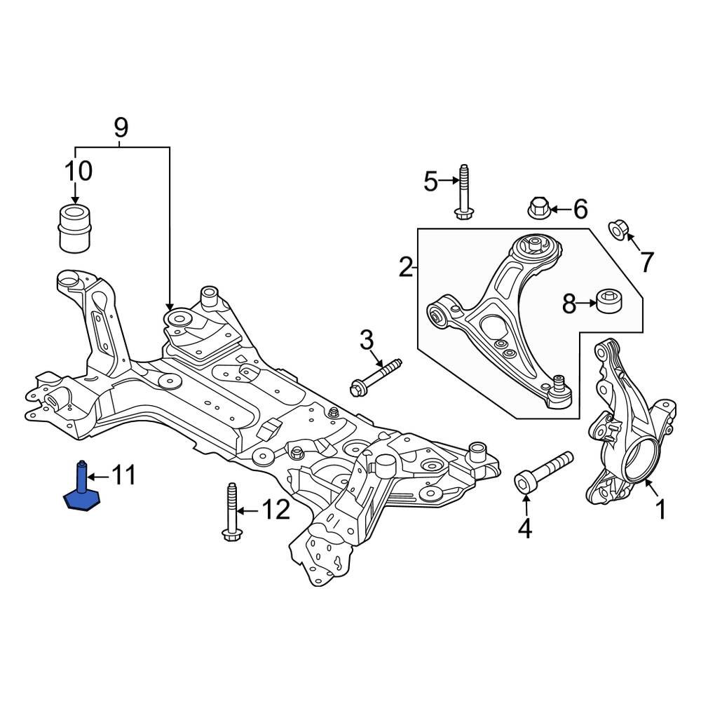 Lincoln OE W719192S439 Front Engine Cradle Bolt
