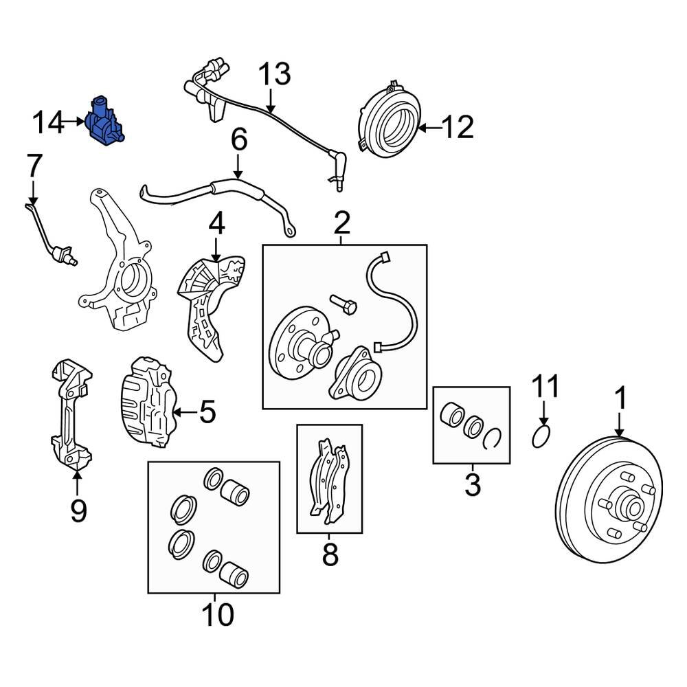 Lincoln OE 6L3Z9H465B Front Suspension SelfLeveling Valve