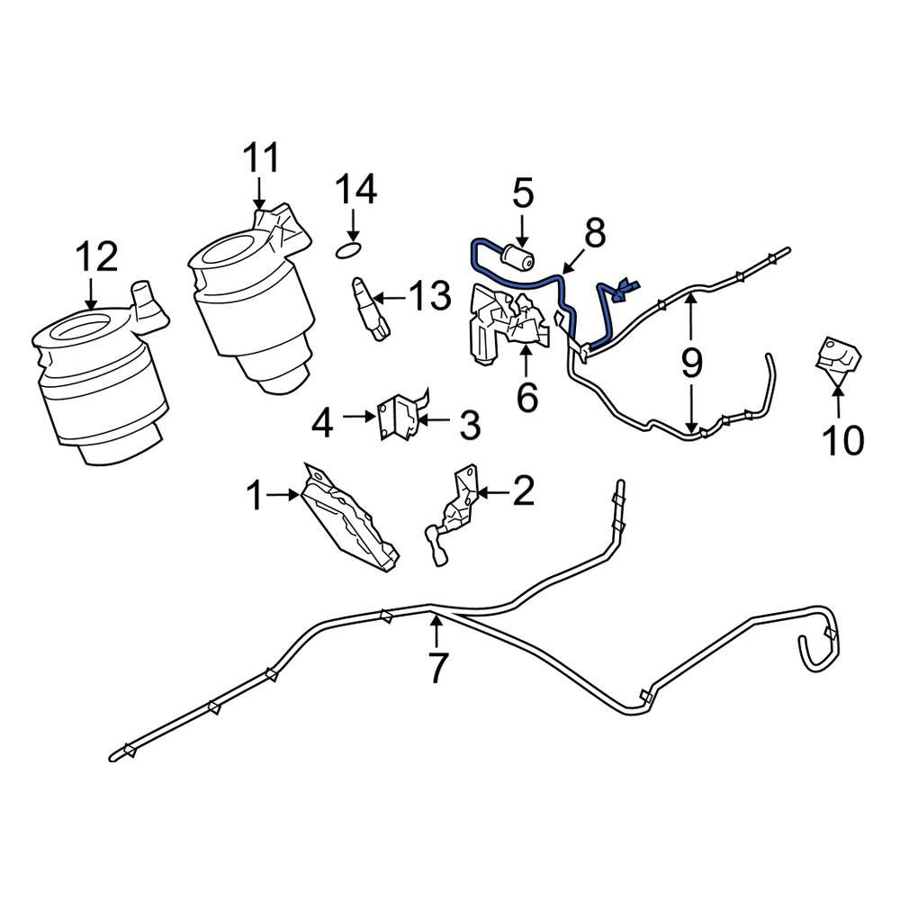 Lincoln OE 2L1Z3A788AA Front Air Suspension Compressor Line