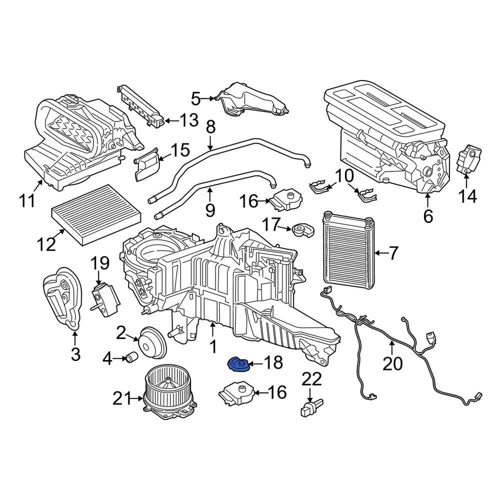 Lincoln OE FL3Z19788A HVAC Heater Mode Door Lever