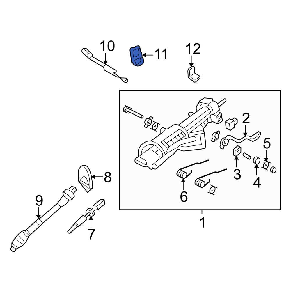 Lincoln OE 1L2Z3513AA Upper Steering Column Shaft Seal