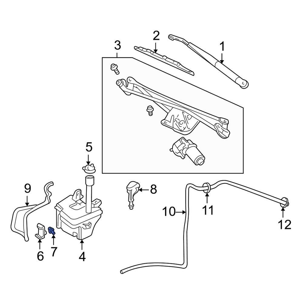 Lincoln OE E6FZ17B610A Windshield Washer Pump Seal