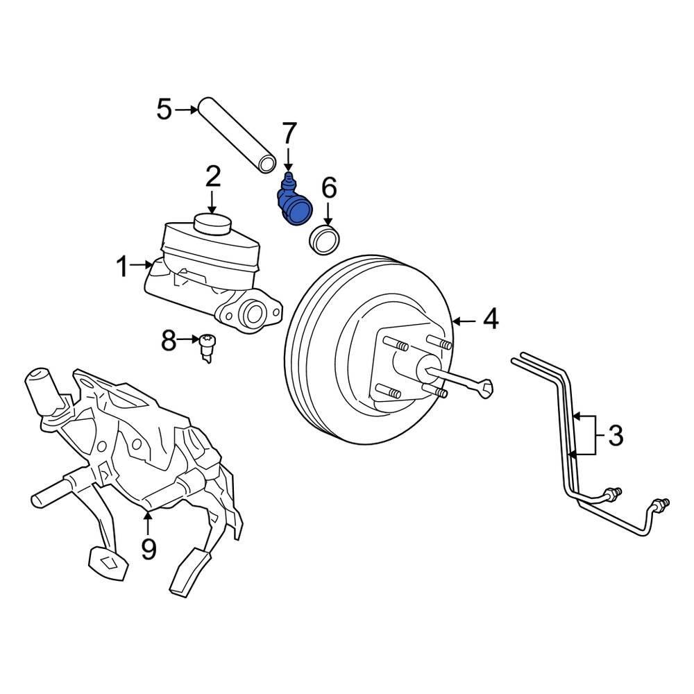 Lincoln OE 6L2Z2365A Power Brake Booster Check Valve