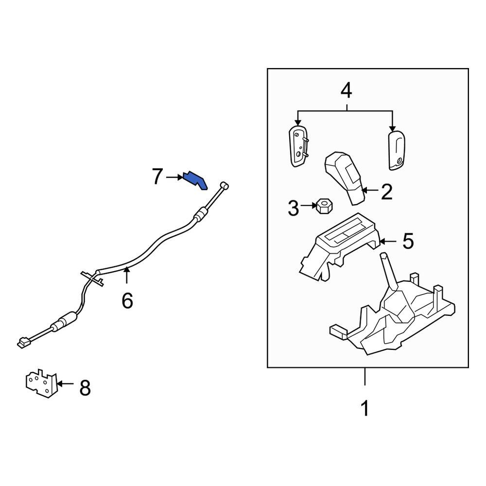 Lincoln OE 4C3Z7H181AA Automatic Transmission Shifter Cable Clip