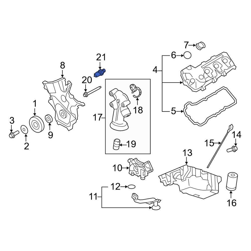 Lincoln Oe Gc3z9278b Engine Oil Pressure Switch