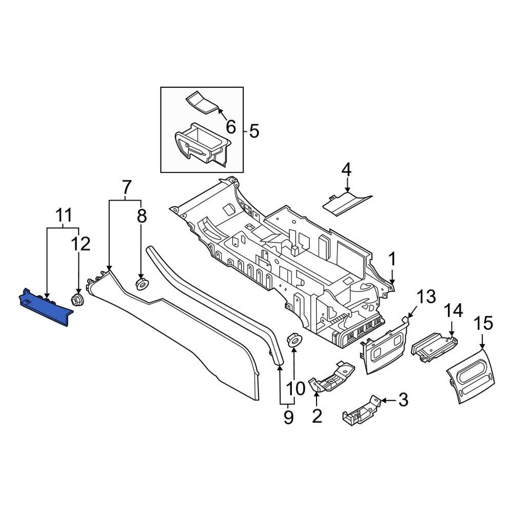 Lincoln OE LC5Z7804609AN Front Left Lower Forward Console Trim Panel