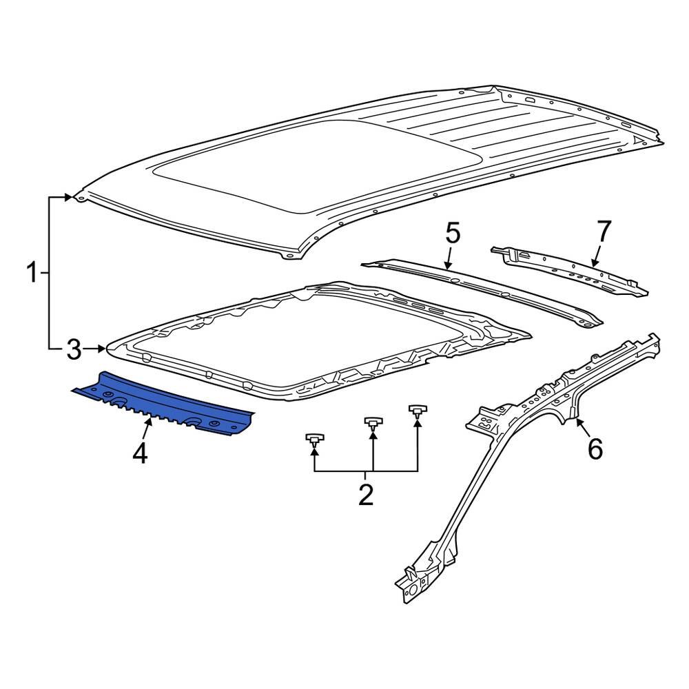 Lincoln OE LC5Z7803408A Front Roof Header Panel