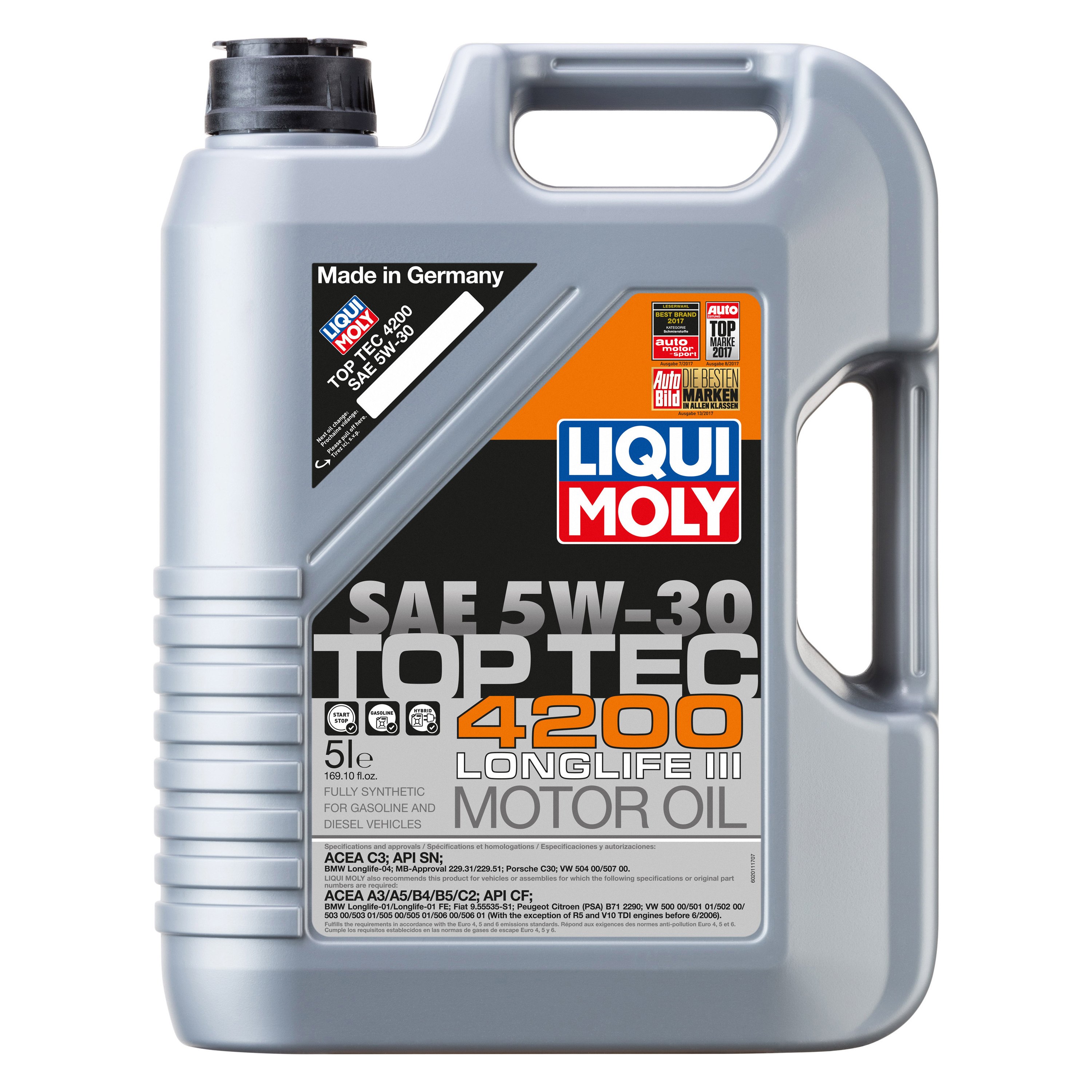 Liqui Moly® - Chevy Silverado 1500 4.8L / 5.3L / 6.0L 2008 Top Tec™ 4200  SAE 5W-30 Synthetic Motor Oil