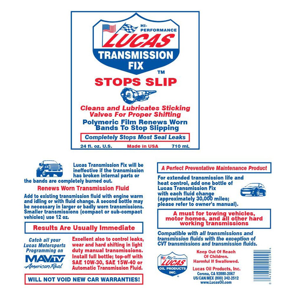 Slip and stop. Lucas Oil transmission Fix артикул. Lucas stop Slip transmission как пользоваться. Slip stop Chain car.