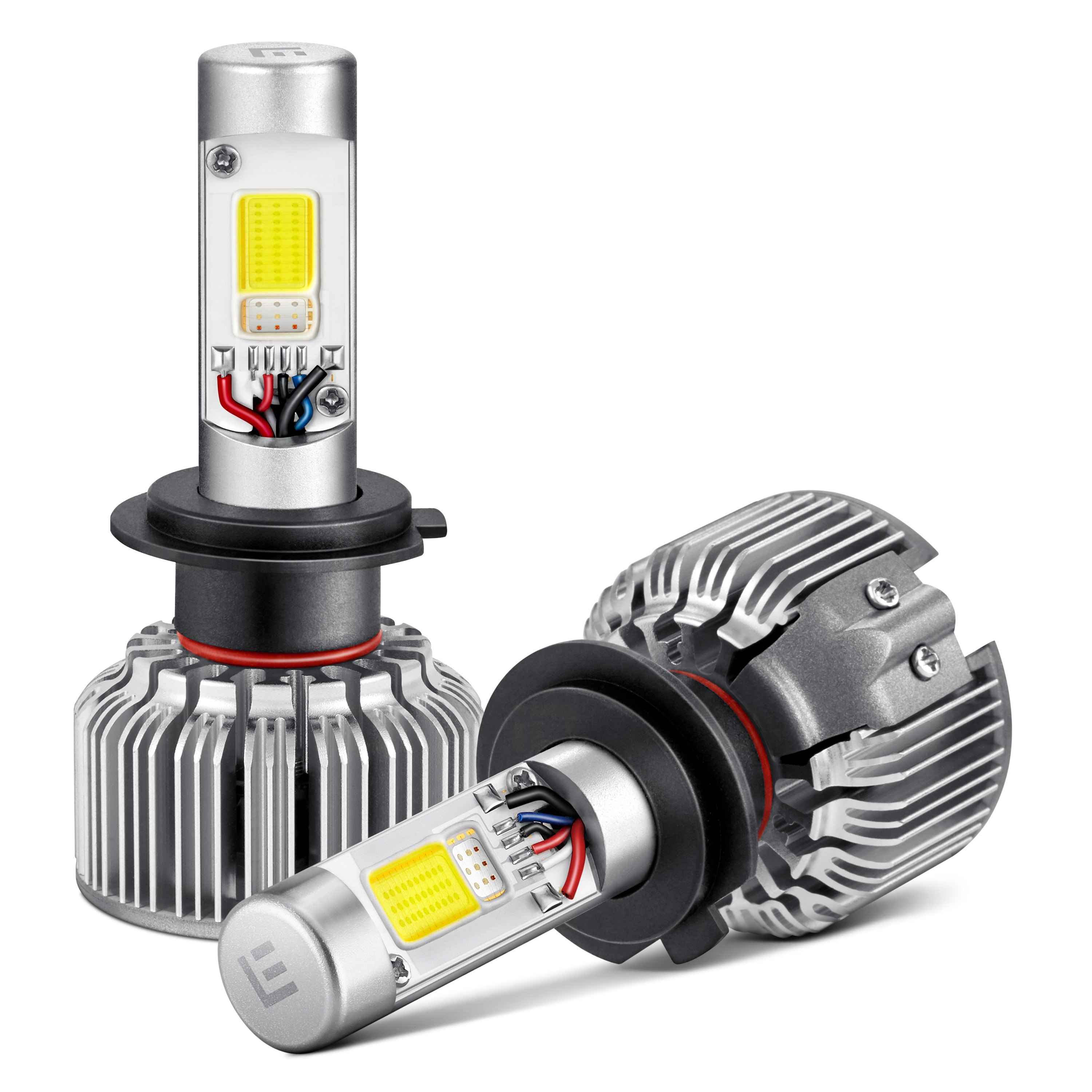2x Universal Autoscheinwerfer H7 Lampen RGB Wasserdichtes  Nebelscheinwerfer-Kit