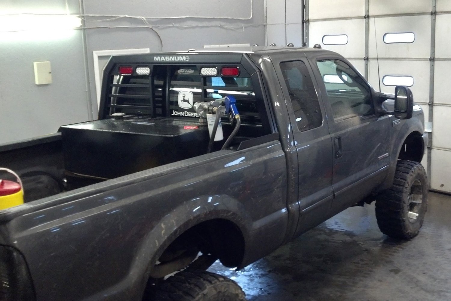 Low Profile Truck Bed Rack with Lights & Window Cut Out