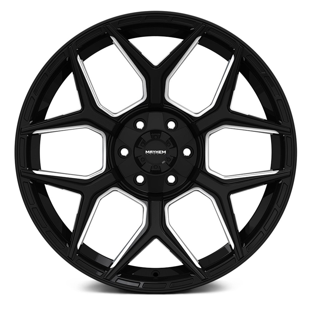MAYHEM® 8119 VANQUISH Wheels - Black with Milled Accents Rims