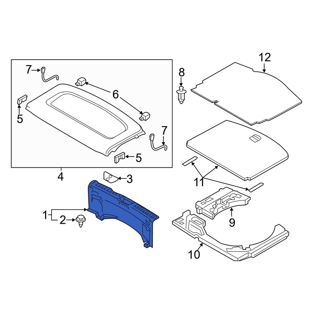 Mazda OE DM0P6889X02 - Rear Liftgate Trim Scuff Plate