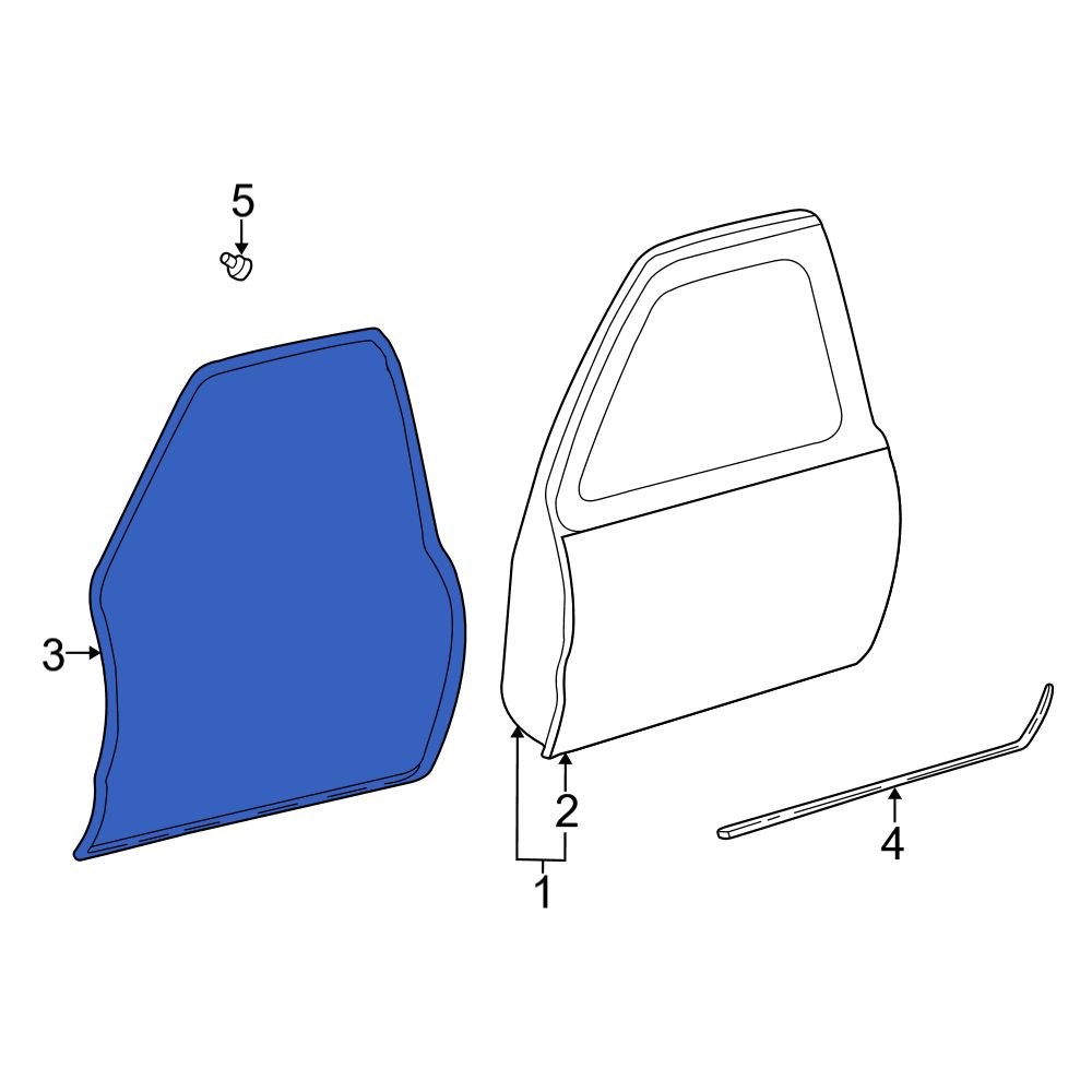 Mazda OE 1F8059157A Front Door Opening Trim