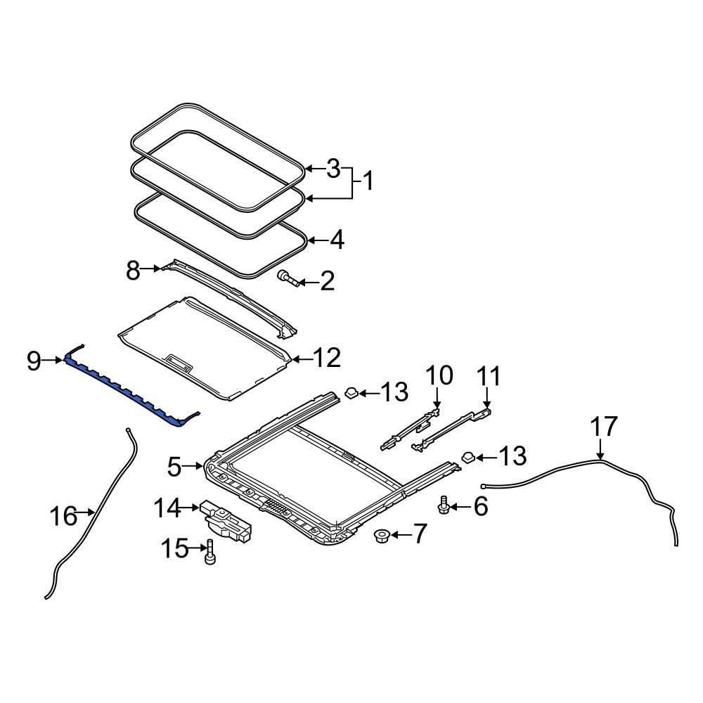 Mazda OE BDTT69880 Sunroof Deflector