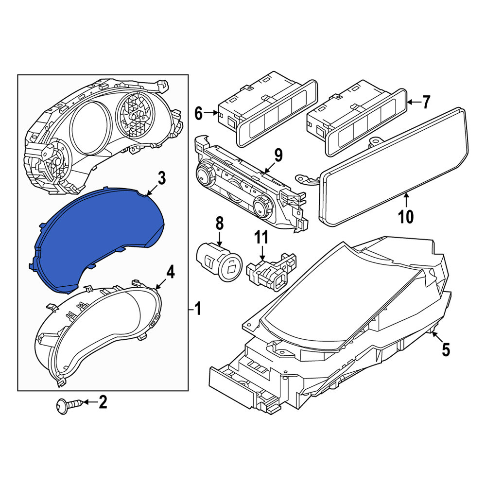 Mazda OE BDTS55447A - Instrument Panel Lens