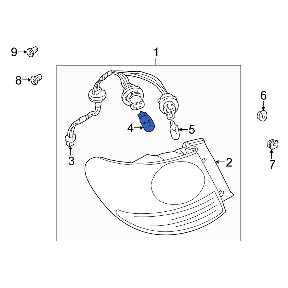 Mazda OE 997008215 Rear Brake Light Bulb