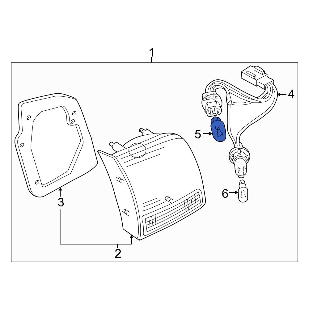 Mazda OE 997008215 Rear Brake Light Bulb