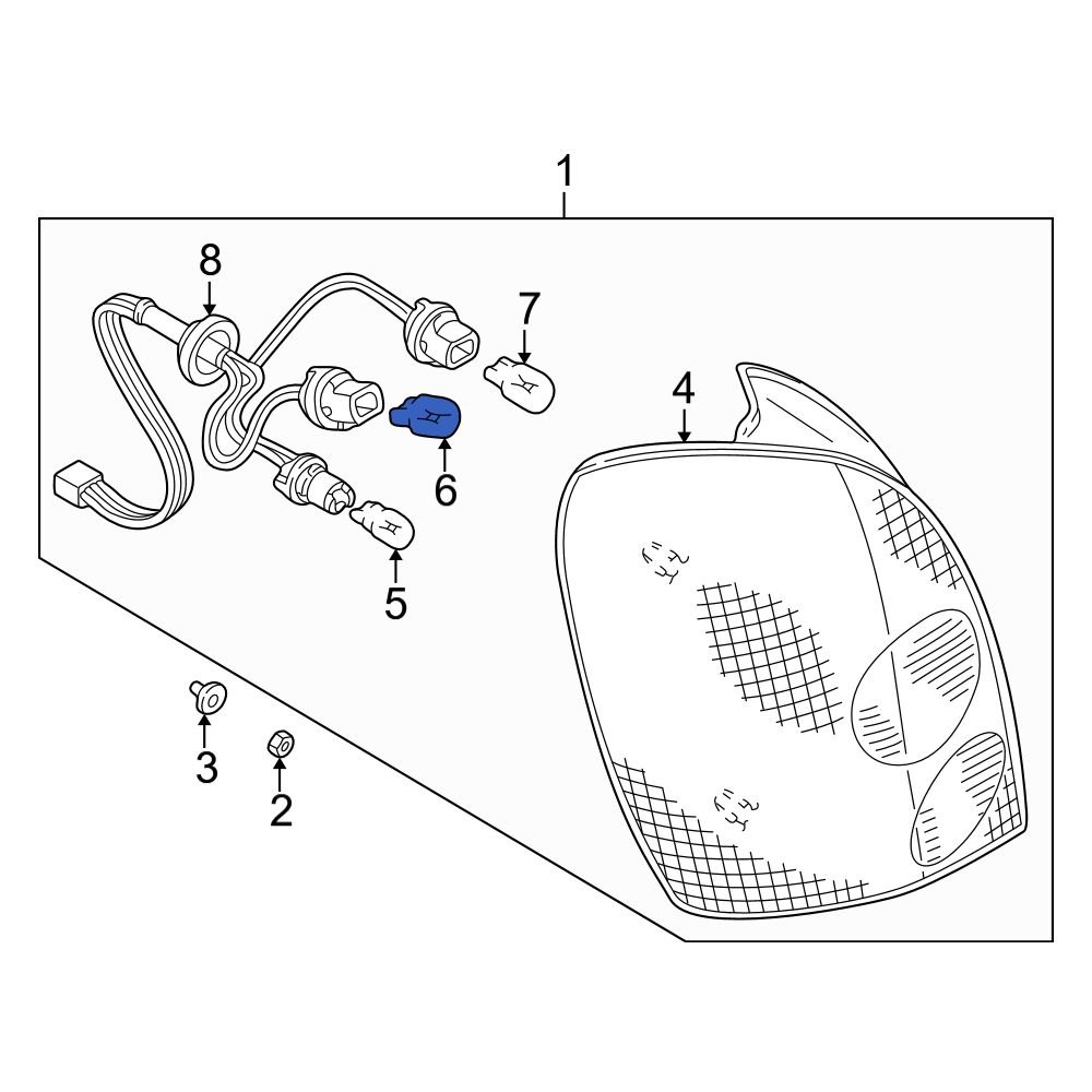 Mazda OE 997008215 Rear Brake Light Bulb