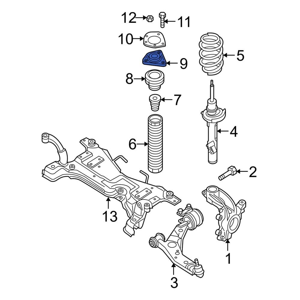 Mazda OE B39D34380A Front Suspension Strut Mount