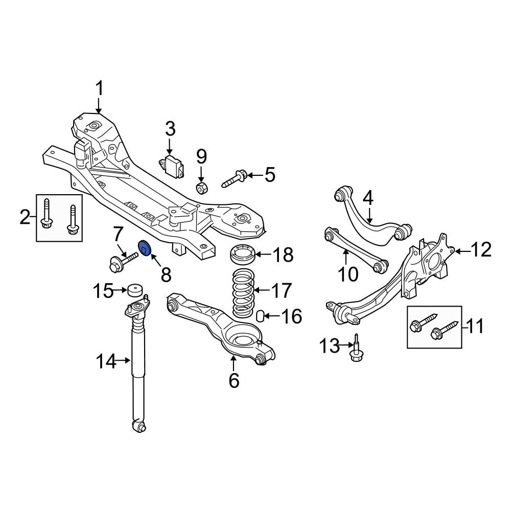 Mazda OE BP4K28473A Rear Alignment Camber Adjusting Eccentric
