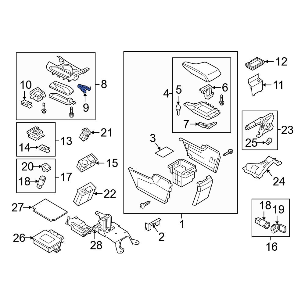 Mazda OE GS1D64345 - Upper Instrument Panel Cover Clip