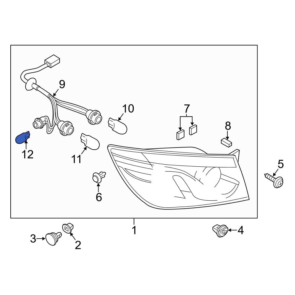 Mazda OE 997008215 Rear Brake Light Bulb