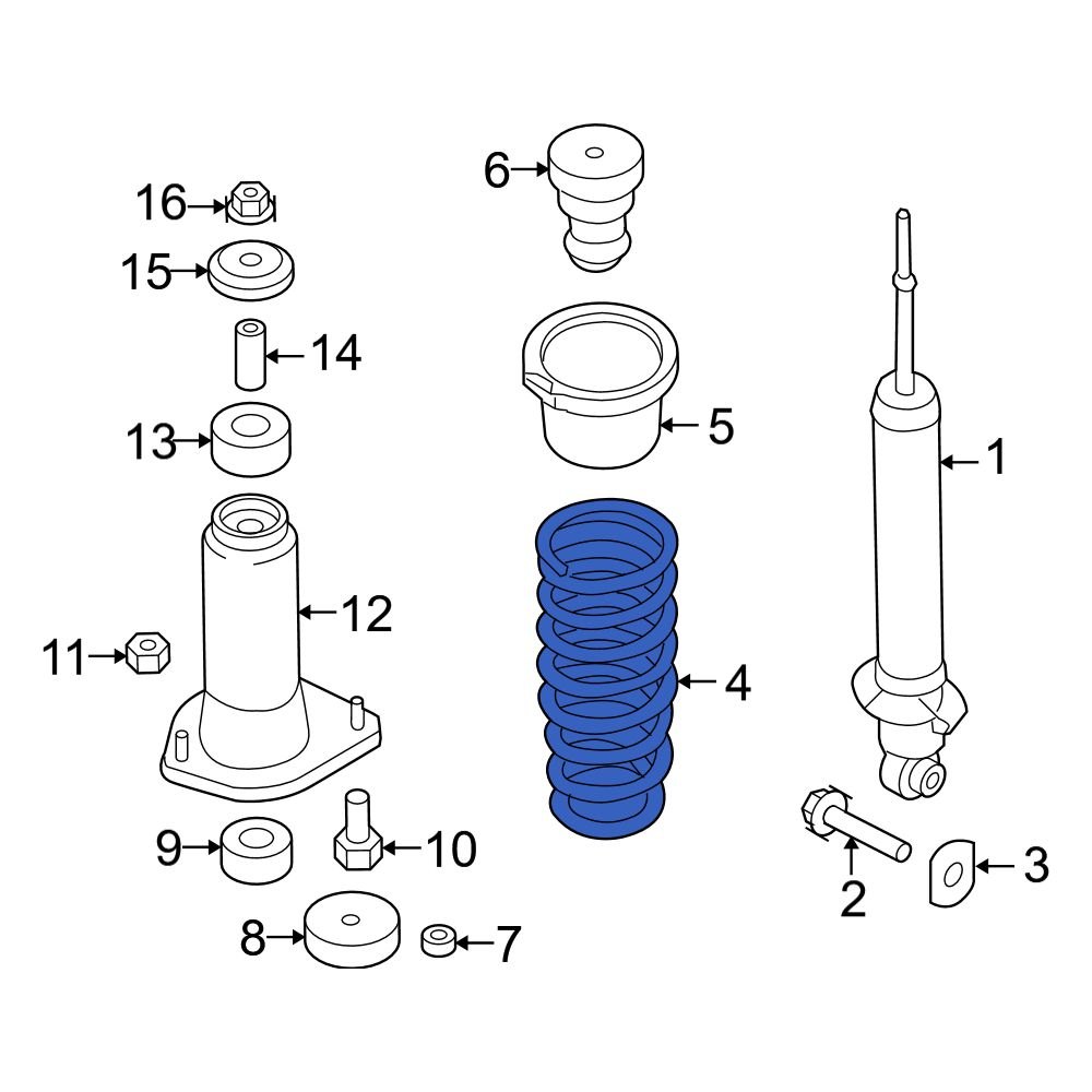 Mazda OE N13328011A Rear Coil Spring