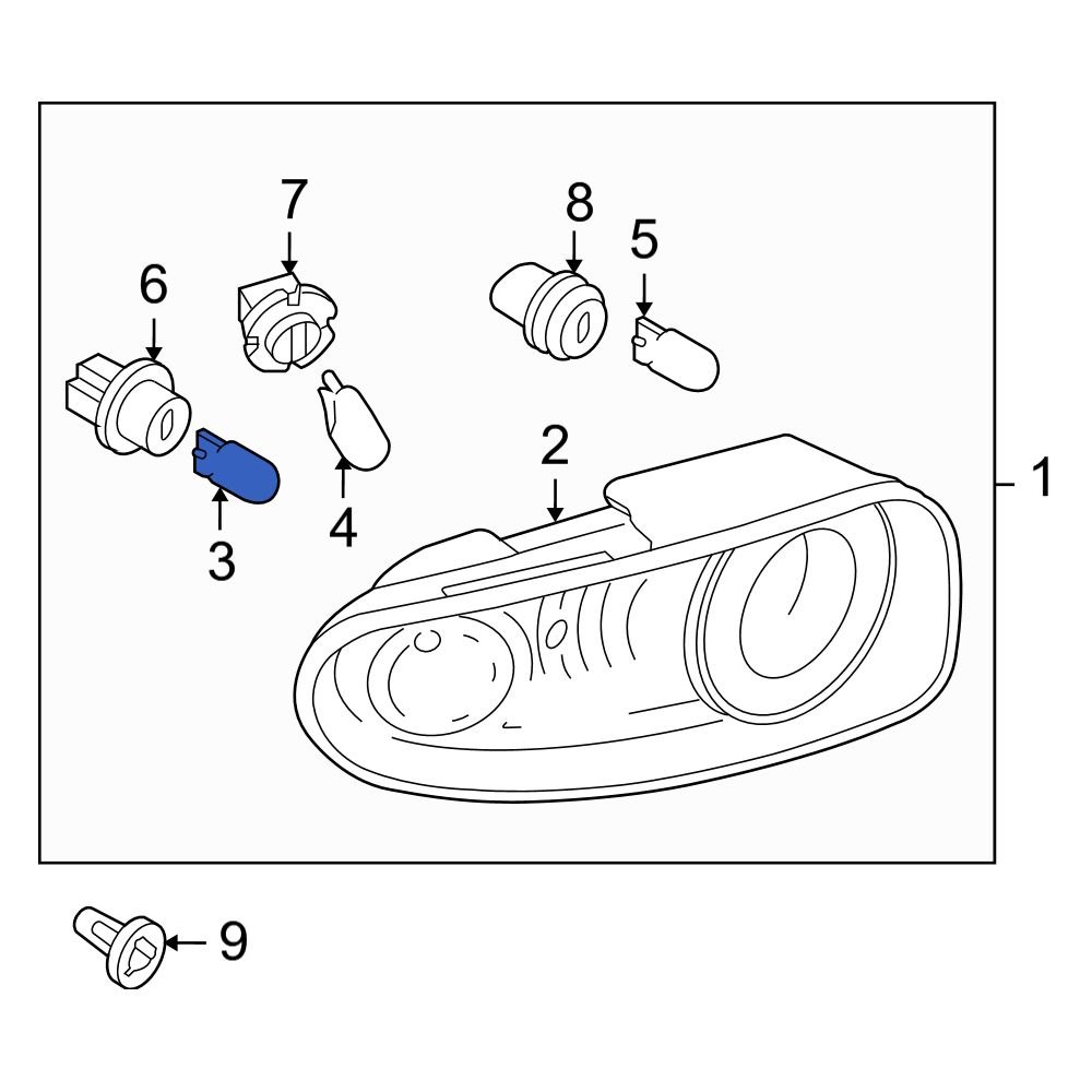 Mazda OE 997008215 Rear Brake Light Bulb