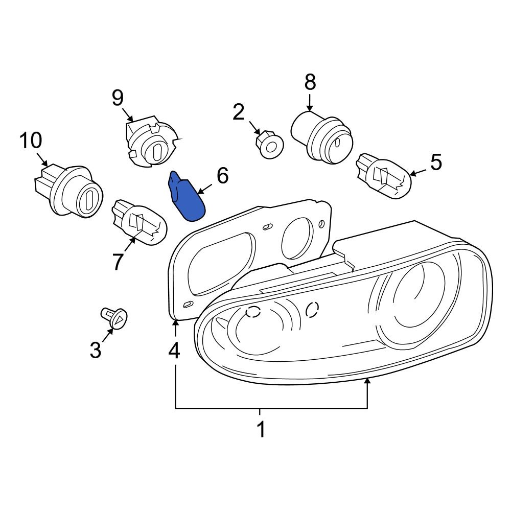 Mazda OE 997008215 Rear Brake Light Bulb