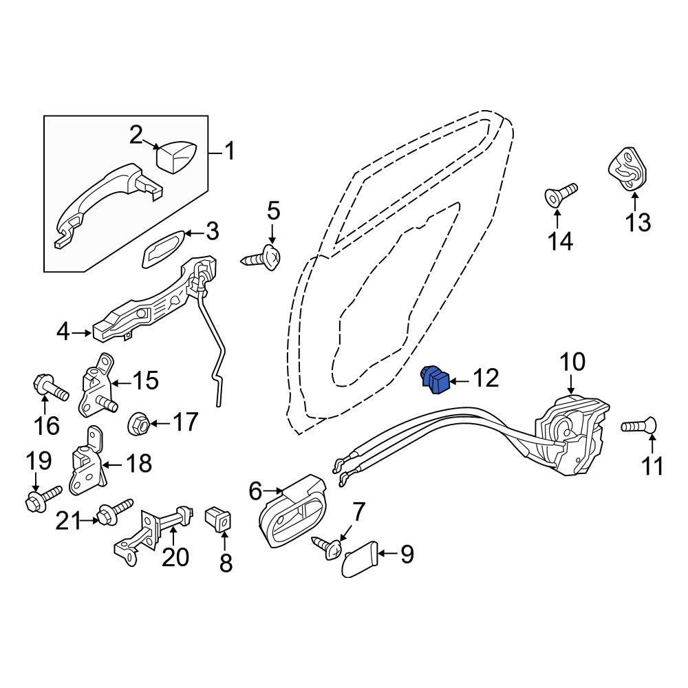 Mazda OE H26067054 Front Door Latch Cable Clip