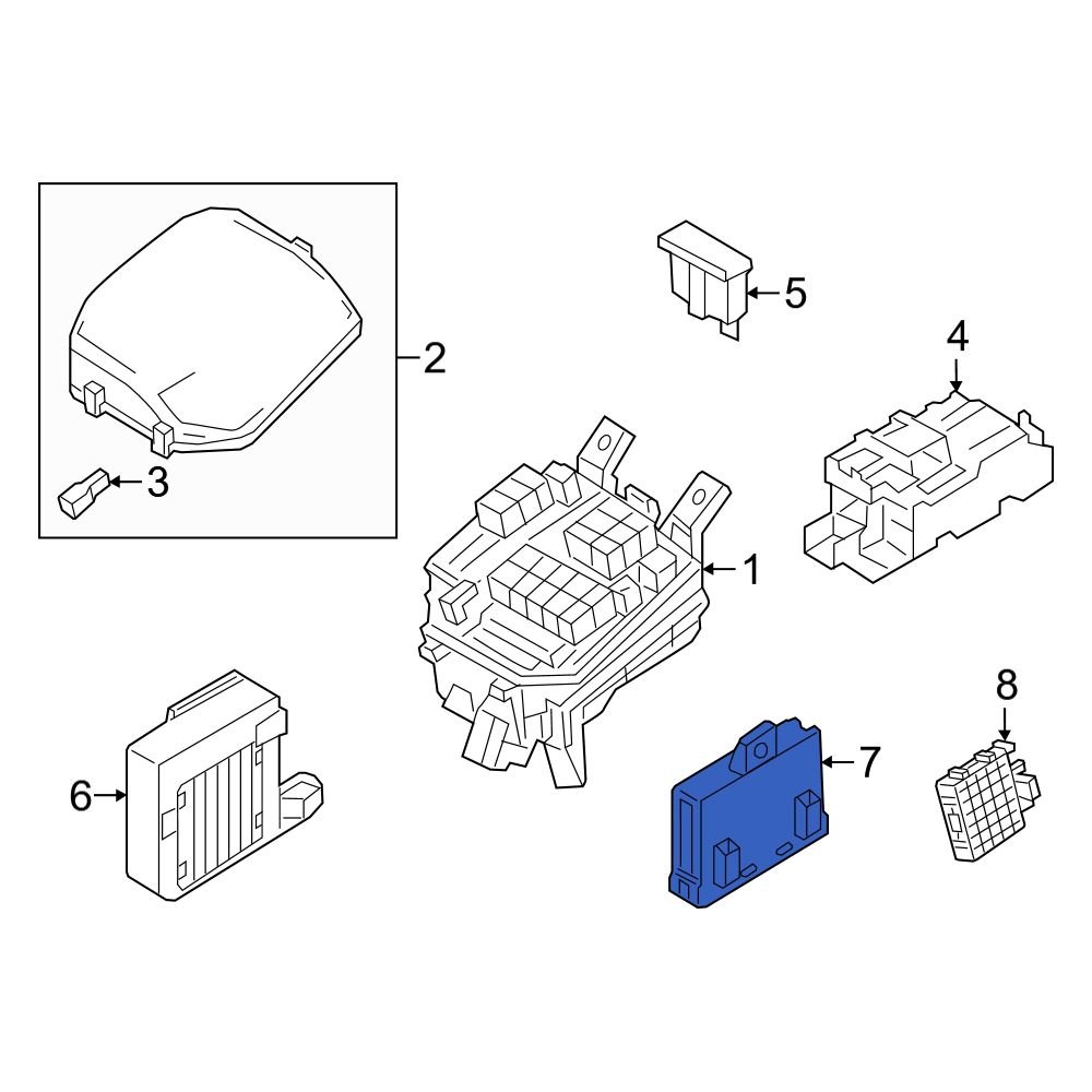 Mazda OE BDTS675L0H Front Left Vehicle Power Control Module